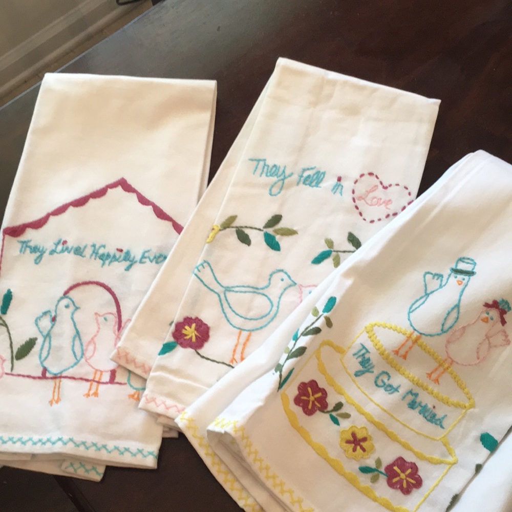 Three (NEVER been used!) marriage dish cloths